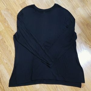 Long sleeve black tunic top